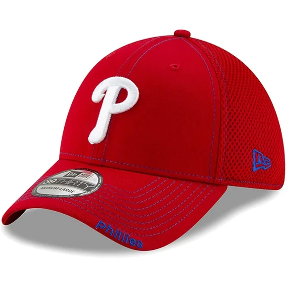 "NEW" Philadelphia Phillies Red New Era 39 Thirty Stretch Fit Cap S/M - Picture 3 of 3